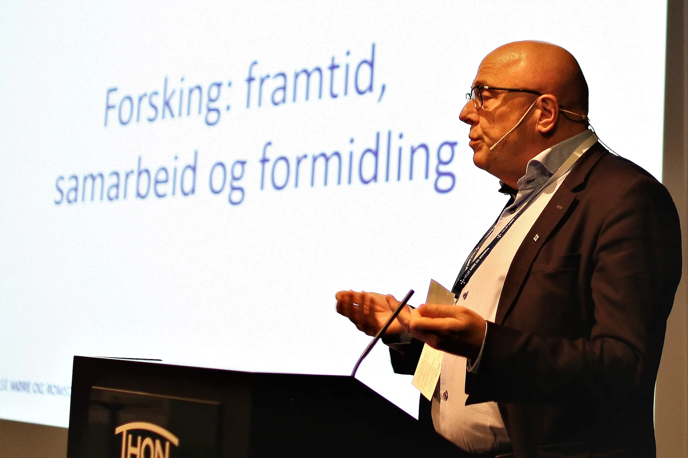 Stig Slørdahl på Regional forskingskonferanse for Helse Midt-Norge 2019 i Kristiansund