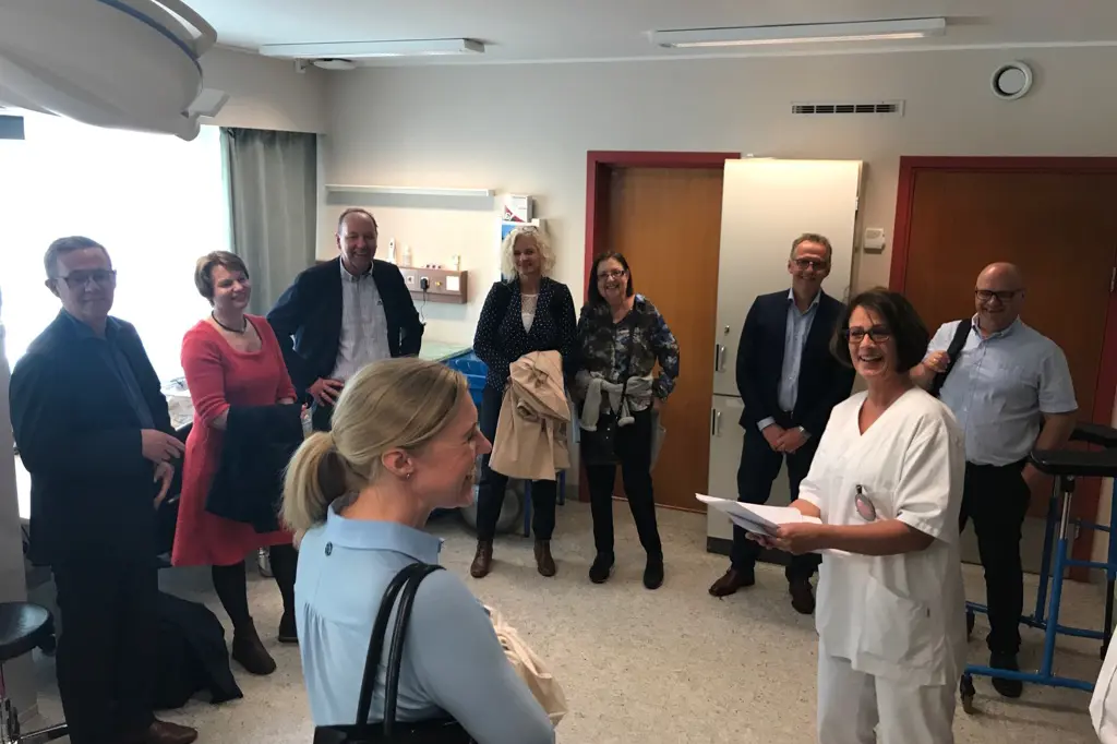 Heide Grimstad fortalde styret om gode kvalitetstal og korleis dei arbeider aktivt med å forbetre arbeidet sitt.