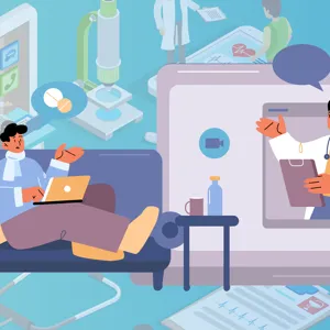 Noen få personer som arbeider på en datamaskin